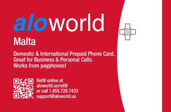 Call Malta from United States or Canada cheap and easy with a calling card.