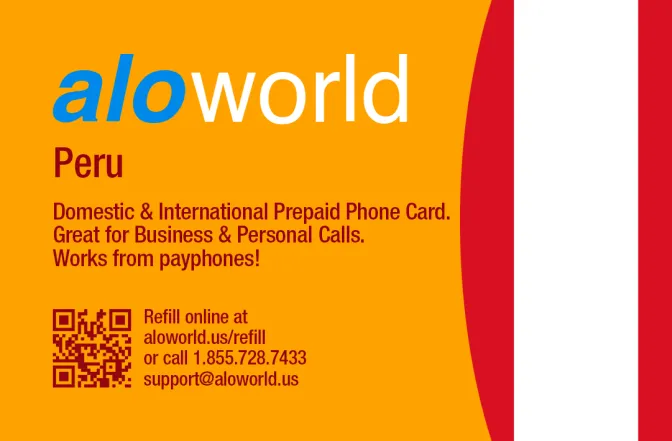 Call Peru from United States or Canada cheap and easy with a calling card.